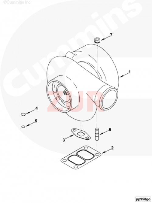 Турбокомпрессор HOLSET HE351W 6ISBe 245 4955906