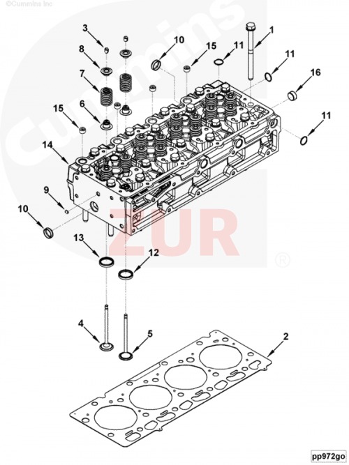 Головка блока цилиндров ISF3.8 5258274/5271866 5258274 5258274
